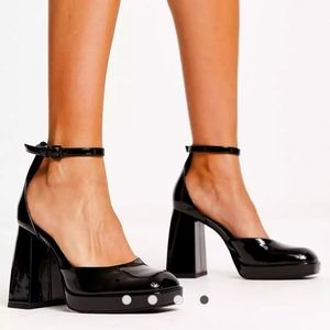 Bershka Black Platform Heels